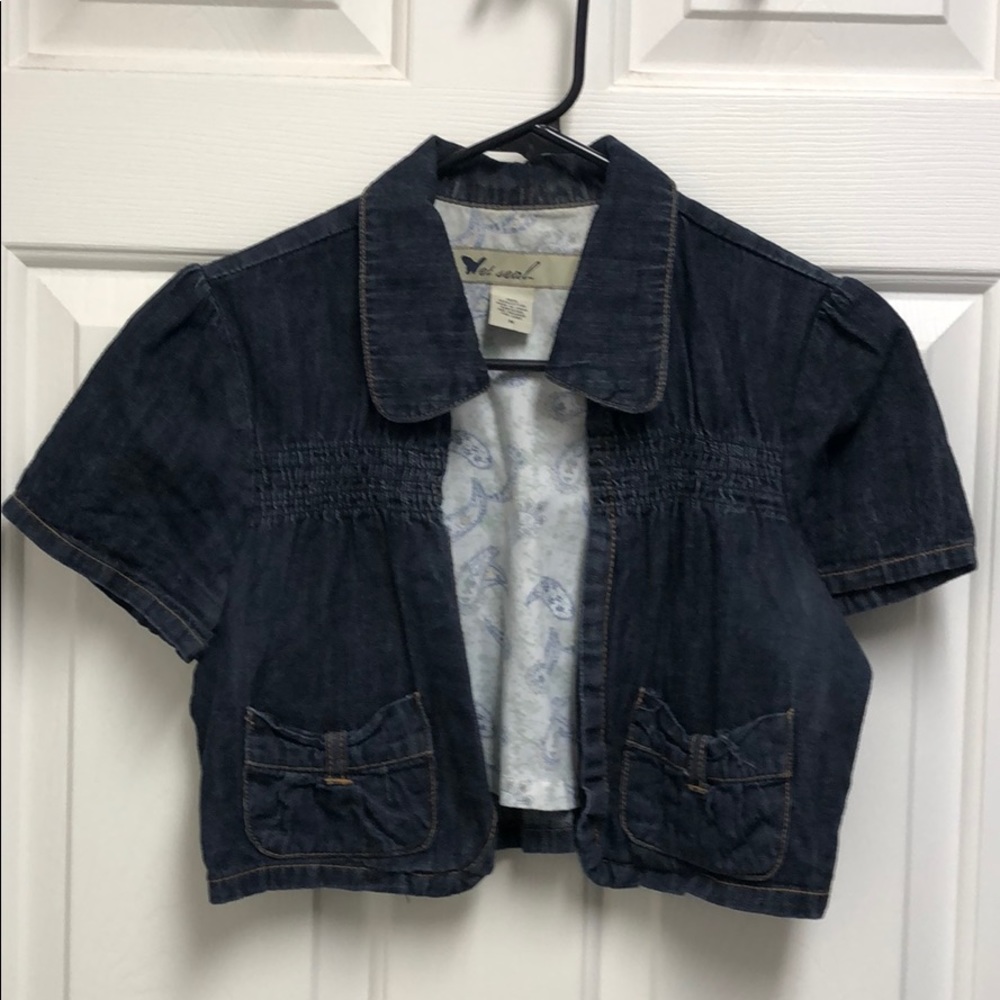 Wet Seal cropped jean jacket